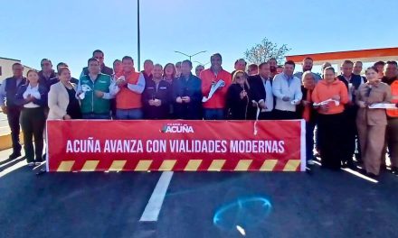 Entregan obra vial por 11.9 millones de pesos en Acuña