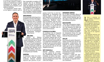 Portada RCG Lagunera [27 de noviembre de 2025] Estamos construyendo un mejor Coahuila: Manolo Jiménez; Román Cepeda y Liliana Salinas entregan aparatos funcionales, becas y prótesis de mama y más…