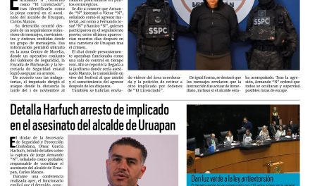 Portada RCG Nacional e Intencional [20 de noviembre de 2025] Detienen al autor intelectual del asesinato de Carlos Manzo; detalla Harfuch arresto de implicado en el asesinato del alcalde de Uruapan y más noticias…
