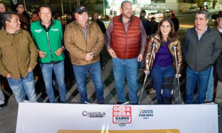 Entregan nuevo alumbrado en el bulevar del Valle de Ramos Arizpe