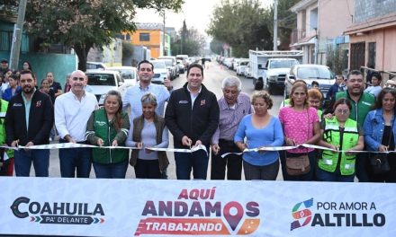 Javier Díaz mantiene acciones de pavimentación en Saltillo
