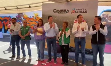 Ciudadanos agradecen rehabilitación de la cancha de la colonia Nazario Ortiz en Saltillo