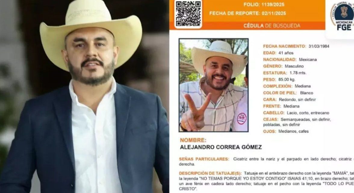 Reportan desaparición de Alejandro Correa, exalcalde de Zinapécuaro, Michoacán