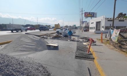 Intensifican trabajos de rehabilitación de rejillas pluviales en lateral del Periférico