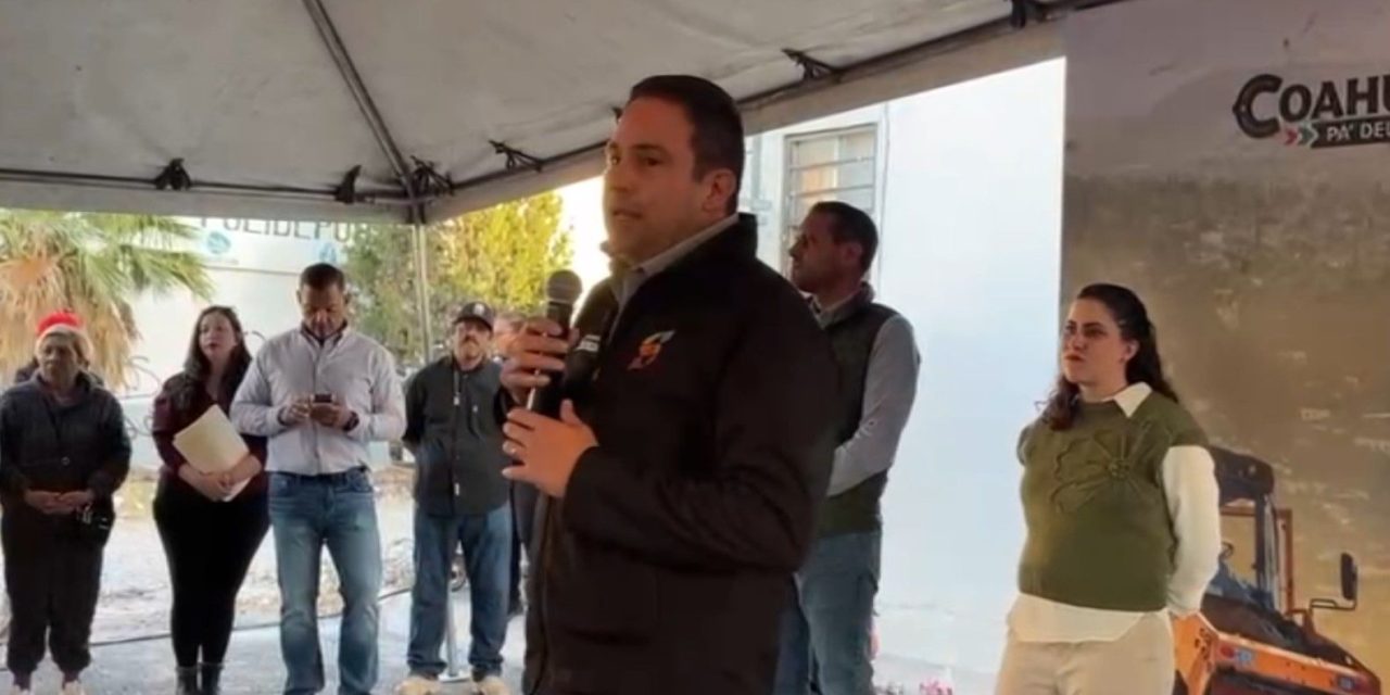Lleva Javier Díaz pavimentación al oriente de Saltillo