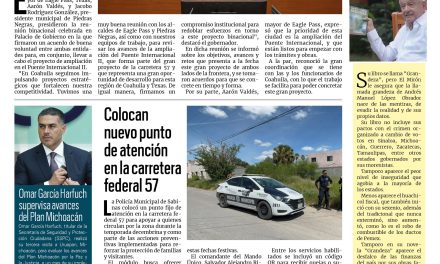 Portada RCG Carbonífera [4 de diciembre de 2025] Coahuila se alista para ampliación del Puente Internacional II; colocan nuevo punto de atención en la carretera 57 y más