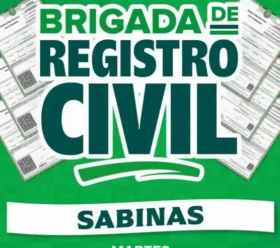 Llegará Brigada del Registro Civil a Sabinas