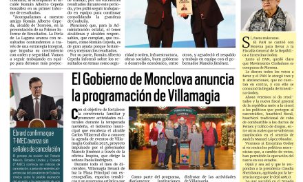 Portada RCG Centro [5 de diciembre de 2025] Manolo Jiménez reitera su compromiso con Torreón; el Gobierno de Monclova da a conocer la programación de Villamagia y más…