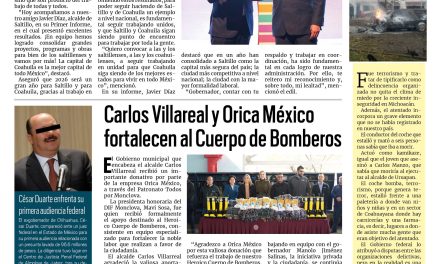 Portada RCG Centro [10 de diciembre de 2025] Coahuila tiene la mejor capital de todo México: Manolo; Carlos Villareal y Orica México fortalecen al Cuerpo de Bomberos y más