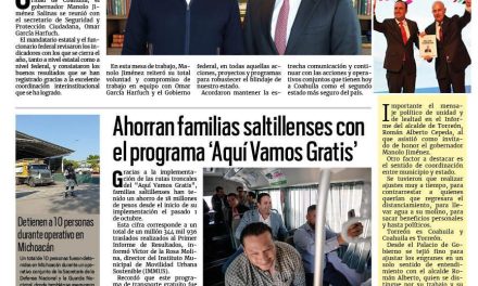 Portada RCG Media [6 de diciembre de 2025] Manolo Jiménez se reúne con Omar García Harfuch; ahorran familias saltillenses con el programa ‘Aquí Vamos Gratis’ y más…