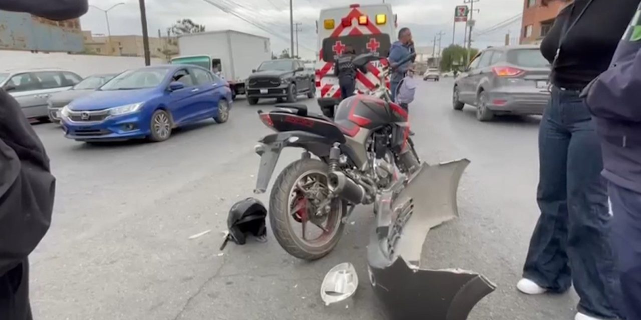Choque entre empleados de Tupy deja a un motociclista lesionado