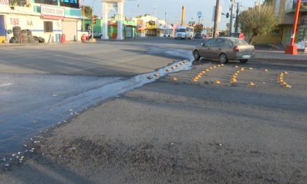 Saltillo: Las calles Pérez Treviño y Urdiñola son un charco debido a las fugas de agua.
