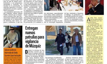 Portada RCG Carbonífera [6 de enero de 2026] DIF Coahuila fortalece su compromiso con las familias; entregan nuevas patrullas para vigilancia de Múzquiz y más…