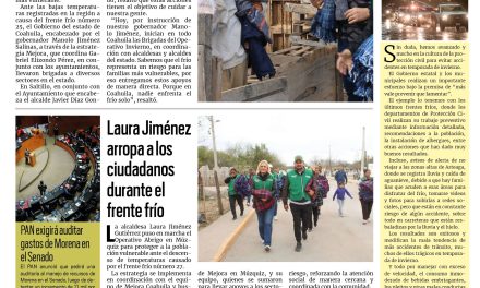 Portada RCG Carbonífera [12 de enero de 2026] Mejora Coahuila lleva brigadas invernales a todo el estado; Laura Jiménez arropa a ciudadanos durante frente frío y más…