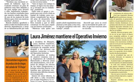 Portada RCG Carbonífera [16 de enero de 2026] Manolo Jiménez sostiene la primera reunión de gabinete de 2026; Laura Jiménez mantiene el Operativo Invierno y más…