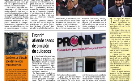 Portada RCG Carbonífera [20 de enero de 2026] Llevaremos brigadas de prevención del cáncer de mama: Manolo; Pronnif atiende casos de omisión de cuidados y más…