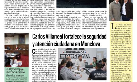 Portada RCG Centro [9 de enero de 2026] Fortaleceremos el combate a los incendios forestales: Manolo; Carlos Villarreal fortalece la seguridad y atención ciudadana en Monclova y más…