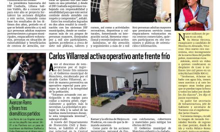 Portada RCG Centro [11 de enero de 2026] DIF Coahuila perfila atención integral para adultos mayores; Seguridad Pública reduce 90% robos escolares en vacaciones y más…