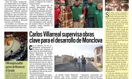 Portada RCG Centro [12 de enero de 2026] Mejora Coahuila lleva brigadas invernales a todo el estado; Carlos Villarreal supervisa obras clave para el desarrollo de Monclova y más…