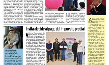 Portada RCG Fronteriza [6 de enero de 2026] DIF Coahuila fortalece su compromiso con las familias; invita alcalde al pago del impuesto predial y más…