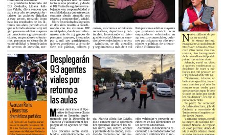 Portada RCG Lagunera [11 de enero de 2026] DIF Coahuila perfila atención integral para adultos mayores; Adeudos de 150 mdp con Conagua frenan obras hidráulicas en la región y más…