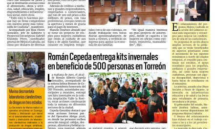 Portada RCG Lagunera [13 de enero de 2026] Impulsaremos más programas con Mejora Coahuila: Manolo Jiménez; Román Cepeda entrega kits invernales en beneficio de 500 personas y más…