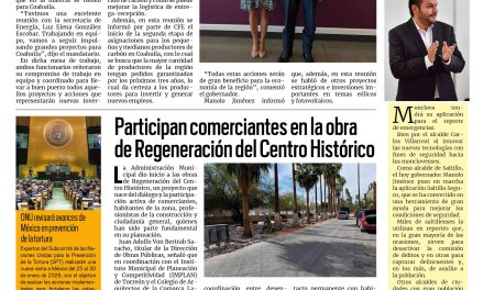 Portada RCG Lagunera [23 de enero de 2026] Manolo y la Secretaría de Energía impulsan proyectos para Coahuila; Javier Díaz pone en marcha el programa de Verificación Vehicular y más…