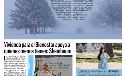 Portada RCG Nacional e Internacional [25 de enero de 2026] Impacta tormenta invernal a EE. UU.; Vivienda para el Bienestar apoya a quienes menos tienen: Sheinbaum y más…