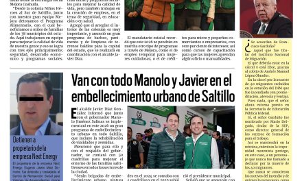 Portada RCG Media [20 de enero de 2026] Da inicio el Programa Alimentario con Mejora Coahuila; van con todo Manolo y Javier en el embellecimiento urbano de Saltillo y más…