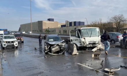 Se registra accidente en Nazario, en el puente de Musa al norte de Saltillo