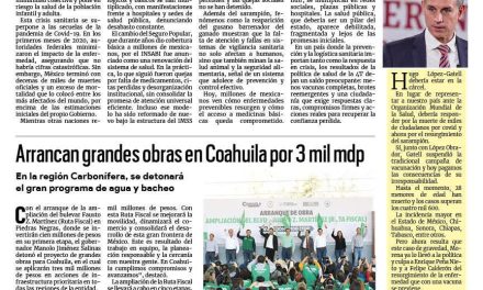 Portada RCG Carbonífera [12 de febrero de 2026] Inunda 4T de sarampión al país; arrancan grandes obras en Coahuila por 3 mil mdp y más…