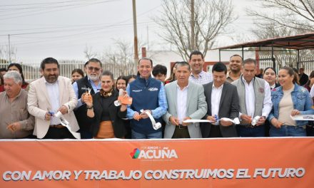 Alcalde entrega banda perimetral en la Normal Experimental de Acuña