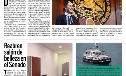 Portada RCG Nacional e Internacional [6 de febrero de 2026] México recuperó la esencia de la Constitución de 1917: Sheinbaum; Reabren salón de belleza en el Senado y más…