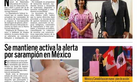 Portada RCG Nacional e Internacional [17 de febrero de 2026] Colocan a Nadia López García en sustitución de Marx Arriaga; se mantiene activa la alerta por sarampión en México y más…