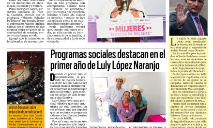 Portada RCG Media [2 de febrero de 2026] Inicia en todo Coahuila el programa ‘Mujeres Echadas Pa’delante’; programas sociales destacan en el primer año de Luly López Naranjo y más…