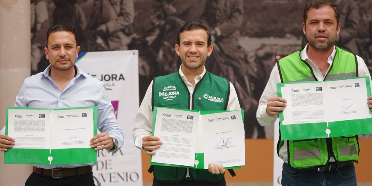 Mejora firma convenio con comerciantes del Centro de Saltillo