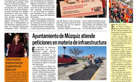 Portada RCG Carbonífera [3 de marzo de 2026] Manolo Jiménez da inicio a la colecta anual de la Cruz Roja; Ayuntamiento de Múzquiz atiende peticiones en materia de infraestructura y más…