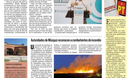 Portada RCG Carbonífera [14 de marzo de 2026] Da inicio el ‘Gran Programa de Agua y Drenaje’ en la Carbonífera; autoridades de Múzquiz reconocen a combatientes de incendio y más…