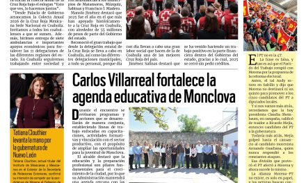 Portada RCG Centro [3 de marzo de 2026] Manolo Jiménez da inicio a la colecta anual de la Cruz Roja; Carlos Villarreal fortalece agenda educativa de Monclova y más…