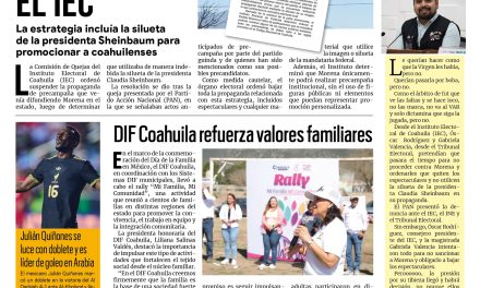Portada RCG Centro [8 de marzo de 2026] Precampaña ilegal de Morena es frenada por el IEC; Arranca ‘Inspirando Futuros’ para beneficiar a la niñez y más…
