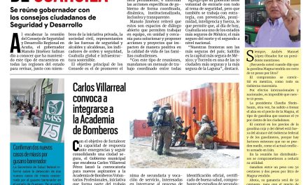 Portada RCG Centro [13 de marzo de 2026] ‘Tenemos el Gobierno más ciudadano de la historia de Coahuila’; Carlos Villarreal convoca a integrarse a la Academia de Bomberos y más…