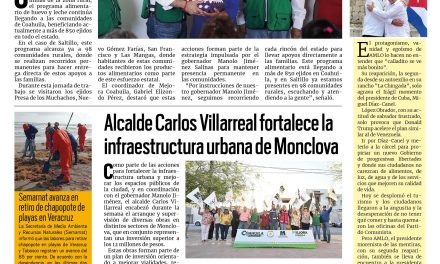 Portada RCG Centro [16 de marzo de 2026] Programa Alimentario de Huevo y Leche llega a comunidades rurales; Carlos Villarreal fortalece la infraestructura urbana de Monclova y más…