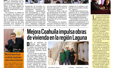 Portada RCG Lagunera [10 de marzo de 2026] Inicia operativo para prevención y combate a incendios forestales; Mejora Coahuila impulsa obras de vivienda en la región Laguna y más…
