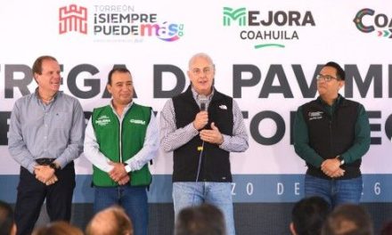 Román Alberto Cepeda entrega la pavimentación del bulevar Torreón 2000 y prolongación Juárez