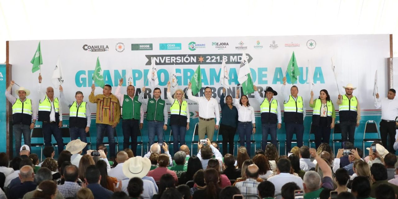 Da inicio el ‘Gran Programa de Agua y Drenaje’ en la Carbonífera