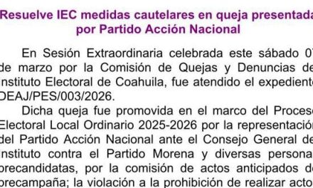 IEC ordena a Morena ajustarse a las reglas ante denuncia del PAN
