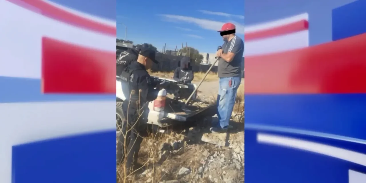 Detiene Policía Ambiental  a 5 tiradores de escombro