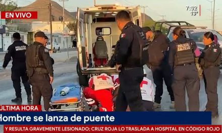Saltillo: Hombre se lanza de un puente peatonal en la Satélite y queda al borde la muerte