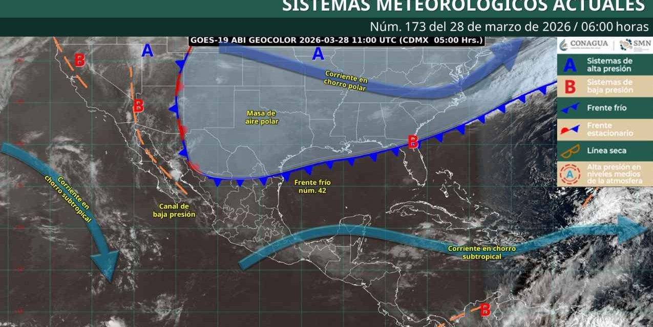 Masa de aire polar provocará descenso de temperaturas en gran parte del país