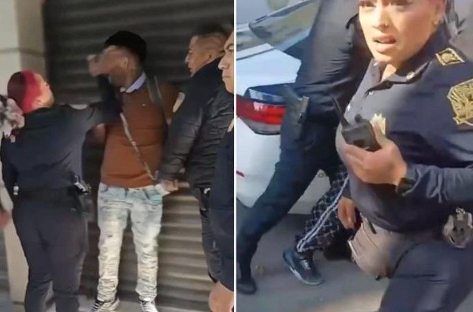 Ciudadano graba el momento en que mujer policía lo cachetea en la CDMX